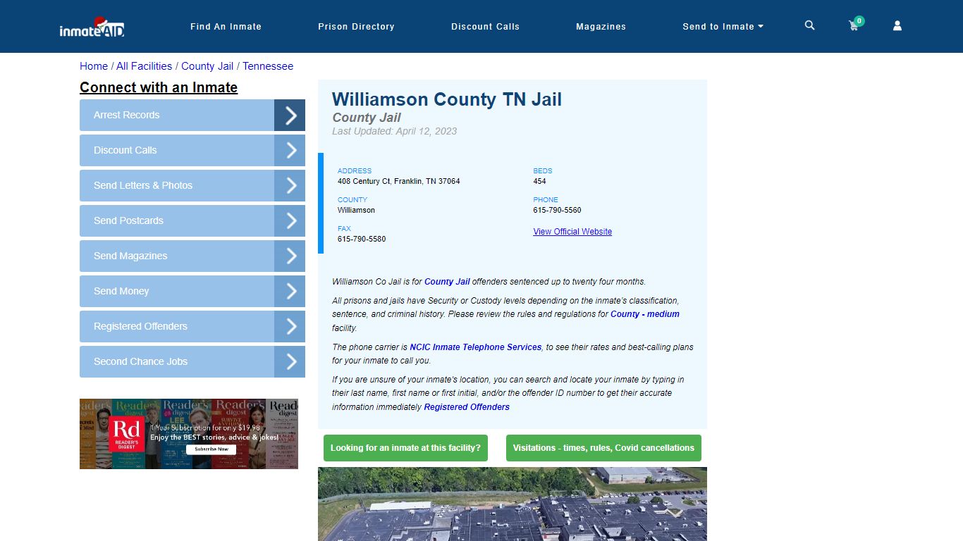 Williamson County TN Jail - Inmate Locator - Franklin, TN